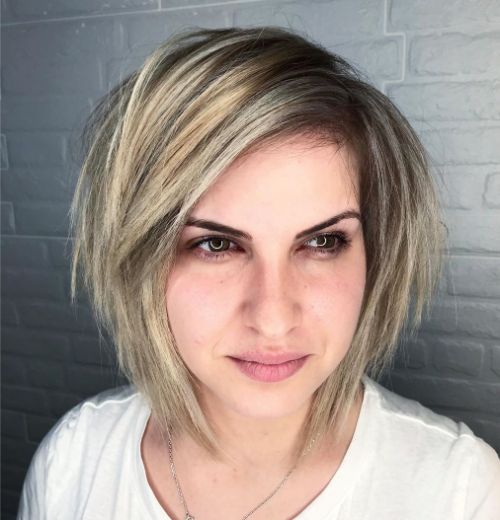 Short Choppy Bob for Round Faces