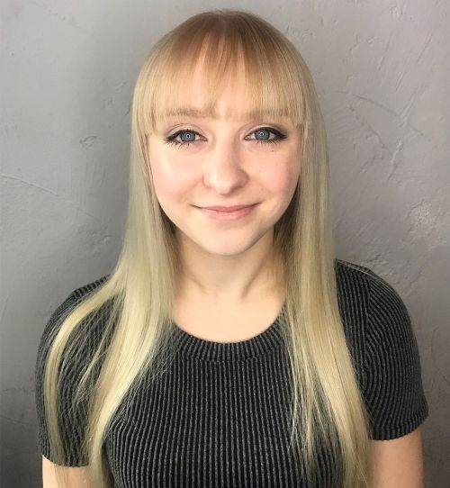 Bangs for Long Thin Hair and a Round Face