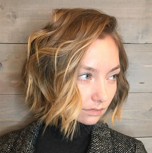 Sliced Wavy Bob for Thin Hair