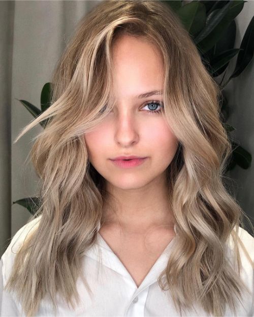 Mid-Length Thin Hair for a Round Face