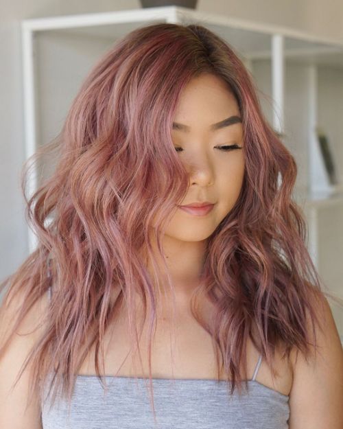 Edgy Long Pastel Pink Hairstyle