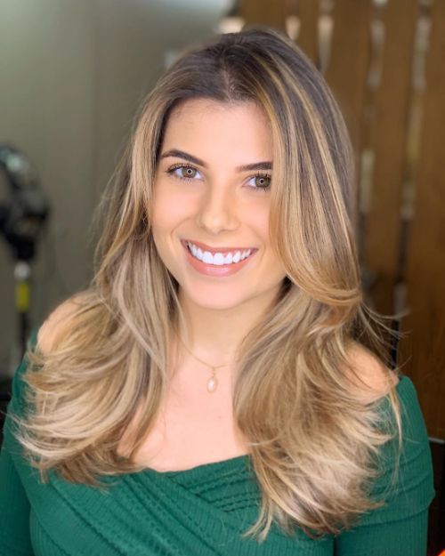 Bronde Hairstyle with Layers for Long Hair
