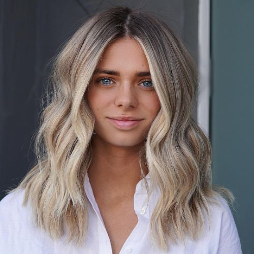 Long Layered Wavy Bob for Thick Hair