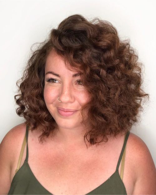 Medium Length Thick Curly Hair for Round Faces