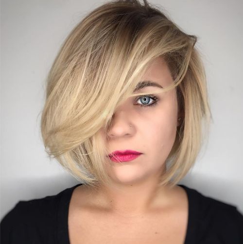 Popular Messy Bob for Round Faces
