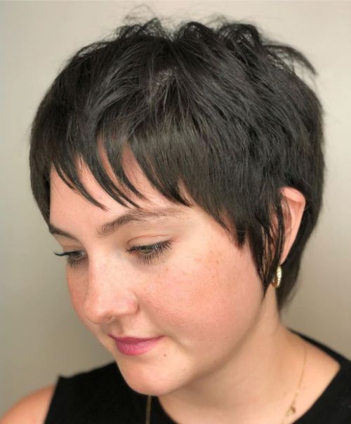 Piece-y Black Pixie Cut