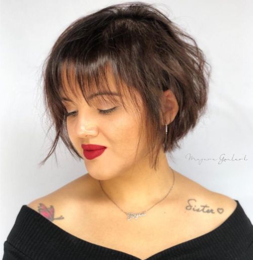 Feminine Messy Bob for Thin Hair