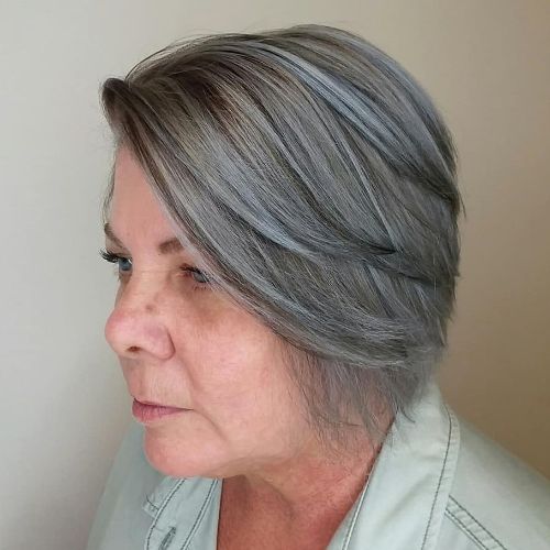 Short Layered Gray Hair