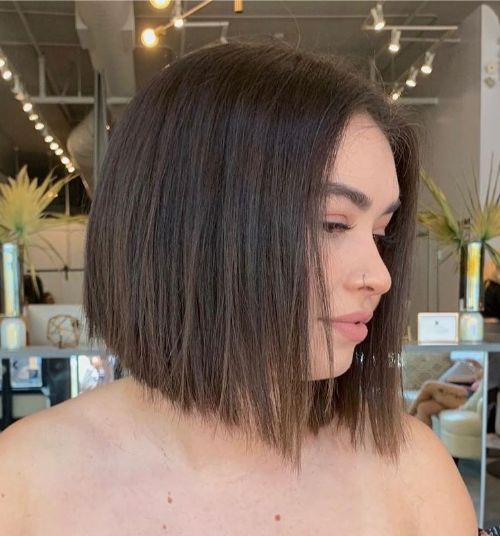 Straight Angled Collarbone Bob