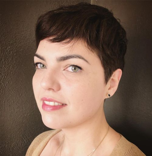 Short Basic Pixie for a Round Face