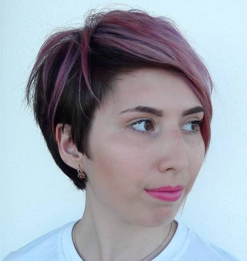 Fun Asymmetrical Pixie for a Round Face